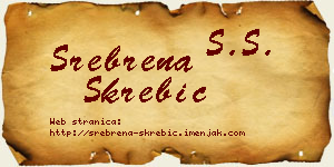 Srebrena Škrebić vizit kartica